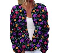 Cocila Cardigan LéGer Et éLéGant Ouvert Sur Le Devant Pour Femmes Manteaux Grande Taille Pour Femmes Purple Xxl Veste Jean Veste Courte Blanche MatelasséE Fleurie Polaire Longue Manteau