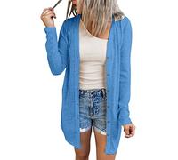 Cocila Cardigan Long LéGer à Devant Ouvert Pour Femmes Trench Cuir (Sky Blue Xxl) Veste Militaire Kaki Veste Only Running Impermeable Jean Hommes Manteaux Camel Mi Saison Capuche