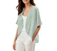 Cocila Cardigan Ouvert à Manches Courtes en Mousseline De Soie pour Femme LéGer Et Respirant IdéAl L'éTé Les Loisirs Tenues DéContractéEs Blouson Doudoune Homme Green XL Veste Cuir Femme
