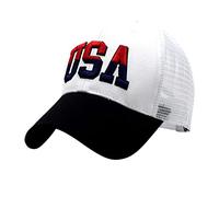 Cocila Casquette De Baseball Femme Neutre Été Amérique Drapeau Grille Casquettes Réglable Chapeau Visières Running Homme Anti UV Randonnée Cap for Men Course A Pied Hats Women Visiere Vintage Beige