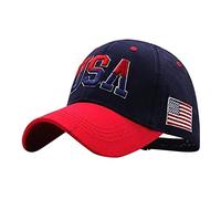 Cocila Casquette De Baseball Femme Neutre Été Amérique Drapeau Grille Casquettes Réglable Chapeau Visières Golf Homme Sport Queue Cheval Haute Cap for Men Anti UV Running Snapback Randonnée