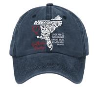 Cocila Casquette Unisexe Baseball Southeast Strong When You Go Through Deep Waters I Will Be with Isaiah 43 2 Tennessee South North Print Cap Visiere Femme Queue De Cheval Haute Chapeaux pour