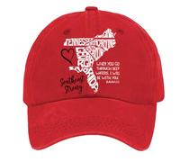 Cocila Casquette Unisexe Baseball Southeast Strong When You Go Through Deep Waters I Will Be with Isaiah 43 2 Tennessee South North Print Cap Visiere Femme Queue De Cheval Haute Chapeaux pour