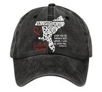 Cocila Casquette Unisexe Baseball Southeast Strong When You Go Through Deep Waters I Will Be with Isaiah 43 2 Tennessee South North Print Cap Visiere Femme Queue De Cheval Haute Chapeaux pour