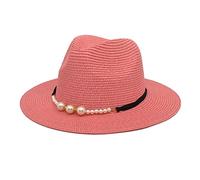 Cocila Casquettes Souples Hommes Et éTé CrèMe Solaire Perle Accessoires Chapeau De Soleil Noir à Bord Plat RéTro Jazz Haut pour Femmes (Pink, One Size) Casquette Camouflage Cagoule De Ski