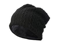 Cocila Chapeau Chaud en Épais pour Femmes Et Hommes Polaire Bonnet Coton Doux La Peau Unisexe Noir Homme Bleu Femme Marron Leger Orange Cachemire Doublé Les Bonnets Court Hiver Pompon Fourrure
