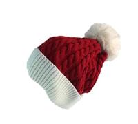 Cocila Chapeau de Père Noël en Peluche Rouge et Vert à Paillettes pour Adolescents Enfants Casquette Béret Hommes Blanc (A B) Casquettes Baseball Hommes Bonnet Femmes Fourrure Running Hiver Petite