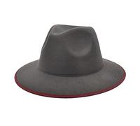 Cocila Chapeau Haut De en Laine Chapeau Bordure Bicolore Jazz à Bords Plats pour Femmes Chapeaux EuropéEns Et Populaires Deux Couleurs Chapeaux Fedora Trilby Homme (Dark Gray, One Size) Fedora