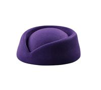 Cocila Chapeau pilulier d'hôtesse en Laine à Base de fascinateur Fabrication chapellerie 39 Casquette Enfant Fluo (Purple One Size) Casquette Femme Brodee De Camouflage avec Masque Homme Taille