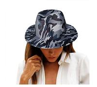 Cocila Chapeau pour FêTe Hommes Large Imprimé Femmes Costumes Casquette Camouflage Jazz Casquettes De Baseball Unisexe (Grey One Size) Casquette personnalisée Homme Randonnée Homme Bonnet Cuir