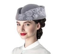 Cocila Chapeaux d'église pour Femmes Chapeaux piluliers à Fleurs fascinateurs Casquettes de thé Casquette Tracteur Agricole (Grey M) Casquette Golf personnalisee Aviateur Homme Chapeau Pliable