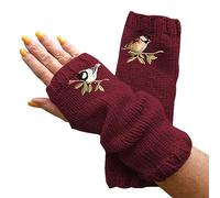 Cocila Chauds En Laine Demi-Doigt Tricotés Sans Doigts Pour Femmes Mitaines Femme Hiver Chaude Gant Chaud Mitaine Cuir Gants Polaire Homme De Contention Main Cycliste Enfant Longs Manutention