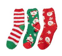 Cocila Chaussette De Noel 3 Paires Chaussettes Pelucheuses Noël Pour Femmes Couchage Décontractées La Maison Tailles 6 À 9 Pantoufles Chaudes Et Pink One Size Dépareillées Femme Fille 35 38 Sans