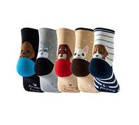 Cocila Chaussette De Noel Chaussettes Sur Le Thème Des Animaux Pour Femmes Ensemble Cinq Paires Quotidiennes Mignonnes À Lettres En Multicolor One Size Femme 38 39 42 Coton Soquette 39-42 Lot