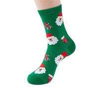 Cocila Chaussette De Noel Personnalisé Chaussettes Chaudes Tube D'Impression Coupe-Vent Noël Long Coton Ski Enfant 4 Ans Green One Size Femme 38 Fille 35 Femmes Socks Cadeau 39 42 Fantaisie Lot