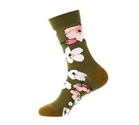 Cocila Chaussette Homme Femme Chaussettes À Imprimé Géométrique Pour Hommes Femmes Imprimées Cadeaux Coton Longues Drôles Nouveauté Army Green One Size 35-38 Soquette 39-42 Hiver Rigolote 38 37