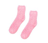 Cocila Chaussette Homme Femme Chaussettes Pantoufles Moelleuses Et Confortables Pour Femmes Chaudes Douces En Peluche L'Hiver Dormir À La Maison Rose Coton Pink One Size Femmes 35-38