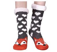 Cocila Chaussette Homme Femme Chaussettes Pour Doublées En Polaire Slipper Warm Winter Fuzzy Soft Grippers Tatouage Orange One Size 35-38 Cadeau Fille 35 38 39 42 Coton Tites Avec Languettes