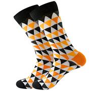 Cocila Chaussette Personnalisé Chaussettes Moyennes De Personnalité Rue Colorée D'Impression Géométrie Treillis Unisexe Adulte Amincissant En Cours D One Size Sans Elastique Femme Pour