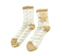 Cocila Chaussettes 3D Amples Et Confortables En Velours Corail Pour Femmes éPaissies Hiver Garder Au Chaud à La Maison De Couchage Paillettes Femmes 38 Chaussette Equitation Ete Arc Ciel Fille 31