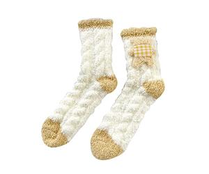 Cocila Chaussettes 3D Amples Et Confortables En Velours Corail Pour Femmes éPaissies Hiver Garder Au Chaud à La Maison De Couchage Paillettes Femmes 38 Chaussette Equitation Ete Arc Ciel Fille 31