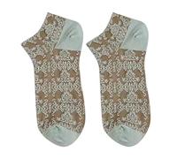 Cocila Chaussettes Antidérapantes Femme Stéréoscopiques Pour Femmes Retro Forest De Bateau Polyvalentes Courtes Grande Taille C One Size 39 35-38 Rigolote Sans Elastique Noir Coton Chaussette