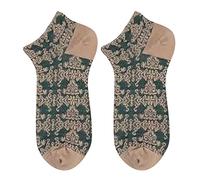 Cocila Chaussettes Antidérapantes Femme Stéréoscopiques Pour Femmes Retro Forest De Bateau Polyvalentes Courtes Grande Taille B One Size Soquette 39 42 Soka Chaussette Coton Chausette Socquette