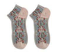 Cocila Chaussettes Antidérapantes Femme Stéréoscopiques Pour Femmes Retro Forest De Bateau Polyvalentes Courtes Grande Taille D One Size Chaussette Fille 35 38 Soquette 39-42 Lot 39 42 Coton
