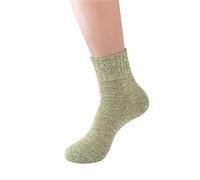 Cocila Chaussettes Chaudes En Peluche À Tricoter De Couleur Unie D'Hiver Femme Coton Chaussette Antiderapante Noël Homme Contention Chausettes Haute Personnalisé Foot Fantaisie Noire Chaussons