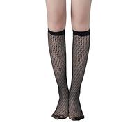 Cocila Chaussettes En Résille Noires Pour Femmes Creuses Dentelle Hautes Coton Chaussette Contention Femme Chaudes Montantes De Compression Mi Bas Fantaisie Longue Noire Ski Noir Infirmière