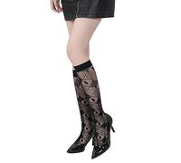 Cocila Chaussettes En Résille Noires Sexy Pour Femmes Creuses Dentelle Hautes Coton Mi Bas Resille Femme De Contention Transparent Montantes Chaussette Compression Haute Ski Montante Beige