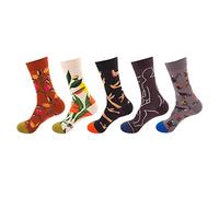 Cocila Chaussettes Homme Femme 5 Paires De Amusantes Pour Femmes Fille Ski A One Size Coton Sans Elastique 35-38 Soquette Noires Chaussette 39-42 Soka Socquettes 39 42 Nuit Rigolote Noir