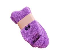 Cocila Chaussettes Homme Femme Colorful Women Soft Bed Socks Winter Warm Slipper Fleece Sock Fille Marron Purple One Size Chaussette 39-42 Lot Tites Avec Languettes Chaude Noires 39 35-38