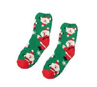 Cocila Chaussettes Homme Femme D'Oreille De Noël Pour Femmes Mignonnes En Peluche Chaude À Imprimé Doux Qui Serrent Green One Size Socquettes Noires Chaussette 39-42 39 42 Tites Avec Languettes