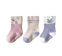 Cocila Chaussettes Homme Femme Enfants Coton Randonnée Pour Tout-Petits Garçons Filles Hiver Épais Chaud Lourd Thermique Confortable Équipage Botte Mignon En Peluche 3 Paires De I M Chaussette