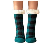 Cocila Chaussettes Homme Femme Femmes À Carreaux Hiver Chaud Épaissir De Couchage Pantoufles Floues Opaque Jaune Moutarde Green One Size Dépareillées Lot Chaussette Calzedonia Nuit Coton 39 42