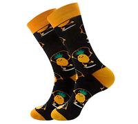 Cocila Chaussettes Homme Femme Hommes Et Femmes Adultes Géométriques Rue Astronaute Polaire Noir Translucide Orange One Size Chaude Chaussette 38 Soquette 39 42 Fantaisie Coton Lot Chausette