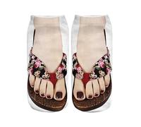 Cocila Chaussettes Homme Femme Imprimées De Manucure À Motif 3D Course Cachées Amusantes Pour Femmes Personnalisées Translucide Noir Wine M Chaussette 39-42 Socquettes 39 42 Coton Noires 38