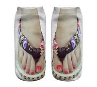 Cocila Chaussettes Homme Femme Motif 3D Sandales Imprimer Running Femmes Personnalité Basse Cheville Grossesse Opaque Purple One Size 38 Fille 35 Soquette 35-38 Calzedonia Chaussette Fantaisie