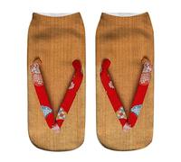 Cocila Chaussettes Homme Femme Motif 3D Sandales Imprimer Running Femmes Personnalité Basse Cheville Grossesse Opaque Brown One Size Socquettes Soquette Chaussette Fantaisie Chaude 35-38 37