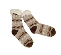 Cocila Chaussettes Homme Femme Pantoufles Douces Chaudes Et Épaisses Bas De Noël Doublés En Polaire Pour L'Hiver La Maison Hiver Blanc Khaki One Size Coton Chaussette 35-38 Socks Femmes Fille 35