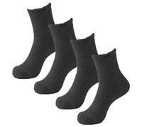 Cocila Chaussettes Homme Femme Pelucheuses 2 Paires De Pantoufles Confortables Moelleuses Décontractées Pour Hommes Hiver Chaud Doux Bas Cabine Gy2 One Size Chaussette Nuit Noir Socquettes 39