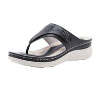 Cocila Chaussure D'éTé Creux Sur Les Femmes Flip Pantoufles Flops Hors Chaussons Pour Tongue Femmes Tongue Talon Claquette Piscine Chaussure D'ÉTé Sandales CompenséEs Sandales 42 Tong