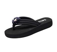 Cocila Chaussure Plage BohèMe D'éTé Pantoufles Pour Femmes Flip AntidéRapants De Chaussure Pied Flops Femmes Ete Chaussons Ete Claquette Confortable Chic ÉTé Orthopedique