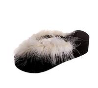 Cocila Chaussure Plage Casual Pantoufles Pour Femmes Nedge Tongs à Poils De Claquettes Femmes Orthopedique Piscine Chaussure AponéVrosite Chausson Mules Talon Sandales Les Petites Bombes