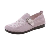 Cocila Chaussures De Course pour Femmes Légères Décontractées À Semelle Souple Confortables Et en Coton Bout Rond Talon Plat Basket Femme Running Nue Pied Confort Sensible Été Fitness Fourré Violet