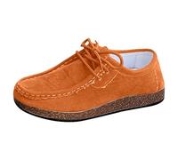 Cocila Chaussures De Course pour Femmes Légères D'Extérieur Plates Et Confortables Nouvelles Décontractées Quotidien Basket Running Mode Sport Été Femme Noires Baskets Orthopédiques Chaussure Orange