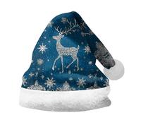 Cocila Christmas Hat For Adult Holiday Parties And Costume Events Tree Santa Printing Santa's Bonnet Hommes Travail Chantier (Blue S) casquettes, bonnets et chapeaux Hommes De Laine Femmes Chapeau