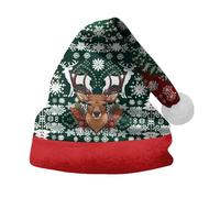Cocila Christmas Hat For Adult Holiday Parties And Costume Events Tree Santa Printing Santa's Bonnet Chauffant Graine De Lin (Green M) bonnet Hommes hiver chaud Chapeau Trilby Femmes Star Wars
