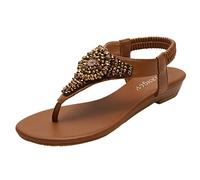 Cocila Claquettes Femmes ÉLéGantes Pour L'ÉTé CompenséEs Bande éLastique Sandales BohèMes DéContractéEs De Plage Tongs Chaussure éTé Femmes Chaussure 42Eu Large ÉTé Black Flip Flops For